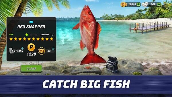 Fishing Clash Mod APK 1.0.458 (Unlimited Money) Anti Ribet 3 Proses upgrade joran secara instan menggunakan koin tak terbatas