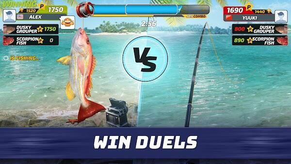 Fishing Clash Mod APK 1.0.458 (Unlimited Money) Anti Ribet 1 Gameplay memancing ikan besar di Fishing Clash Mod APK