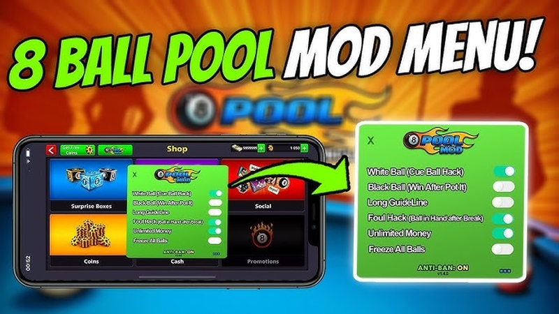 Download 8 Ball Pool (MOD, Long Lines) v56.23.2 free on android 1 Gameplay 8 Ball Pool mod apk bidikan garis panjang