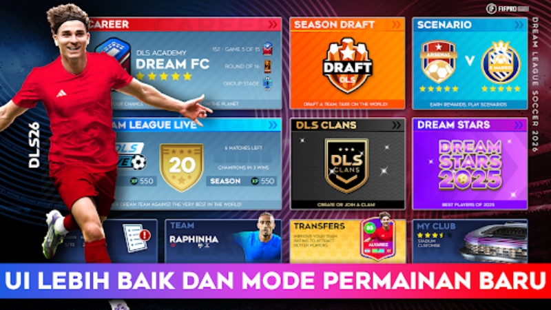 Download Dream League Soccer (MOD, Unlimited Coins) v13.130 free on android 1 Gameplay memukau Dream League Soccer mod apk versi 6.15