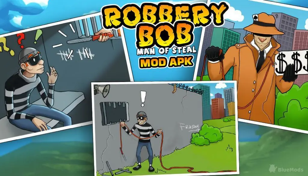 Download Robbery Bob (MOD, Unlimited Coins) 1.35.1 free on android 1 Robbery Bob mod apk