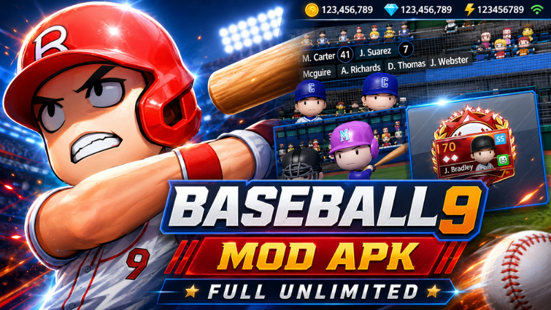 Download BASEBALL 9 (MOD, Unlimited Money) 3.8.9 free on android 5 Tombol download game BASEBALL 9 versi terbaru
