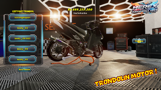 Herex Simulator Indonesia MOD APK Unlimited Coins 1 Herex Simulator Indonesia MOD APK tampilan balap motor herex