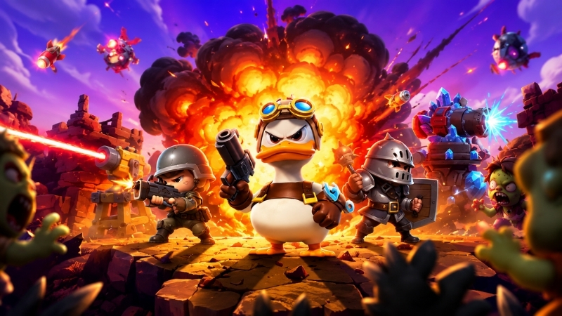 Duck Survival v1.4.1 MOD APK (Menu, Damage & Defense Multiplier) 3 Duck Survival Mod APK Defense Multiplier