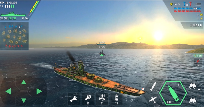 Download Battle of Warships MOD APK v1.74.12 (Unlimited Money, All Ships) 5 Cuaca dan waktu mengubah suasana pertempuran