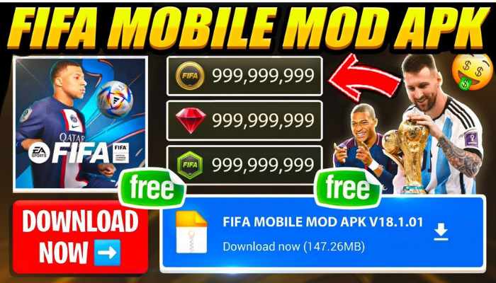 FIFA MOBILE MOD APK 26.0.01 (Unlimited Money) 1 FIFA MOBILE MOD APK gameplay